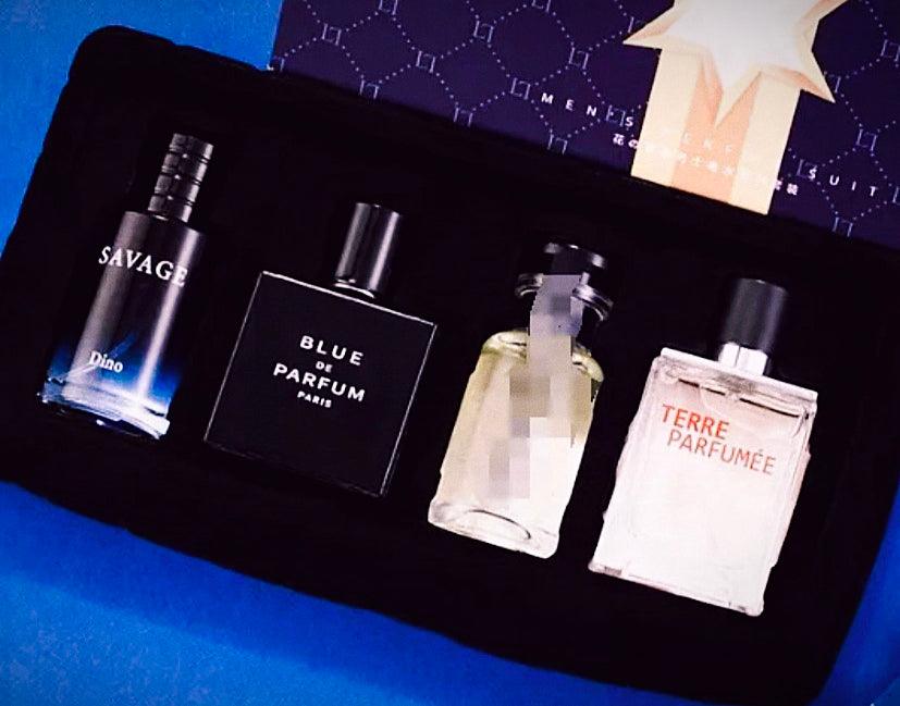 Coffret de quatre eaux de parfums pour hommes de "Mr Story" - Le monde d'Ela