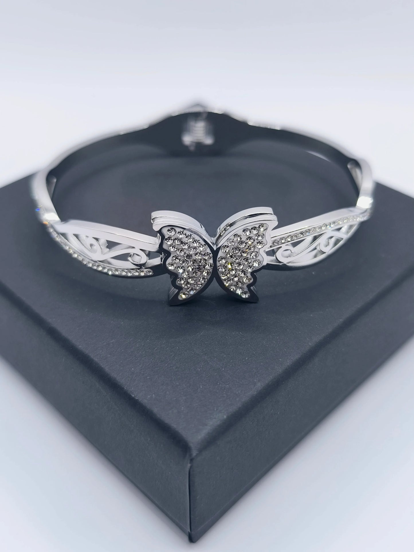 Bracelet femme papillon en argent #11