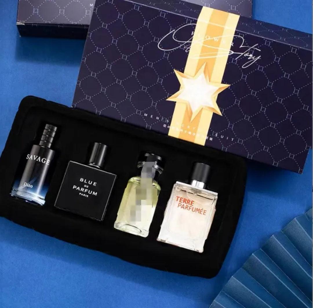 Coffret de quatre eaux de parfums pour hommes de "Mr Story" - Le monde d'Ela